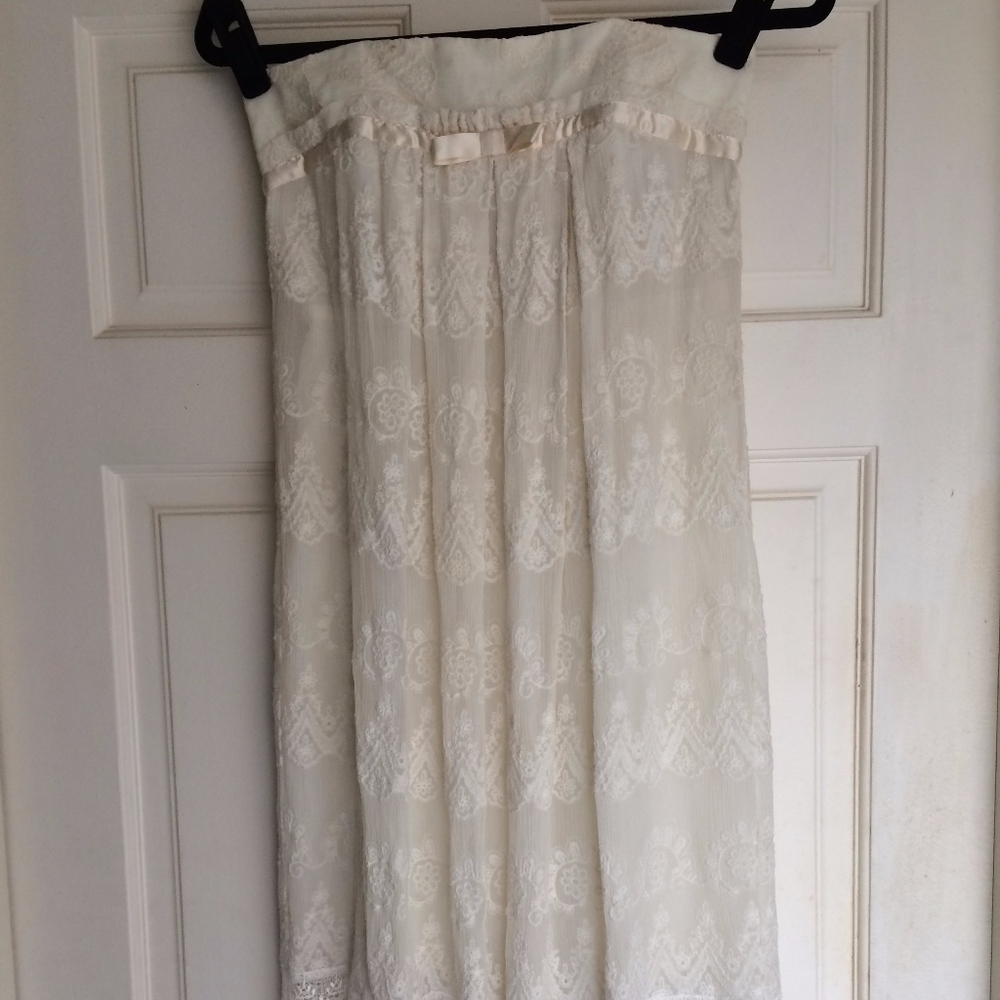 Elegant  Strapless Lace Tunic/Mini🆕NWT